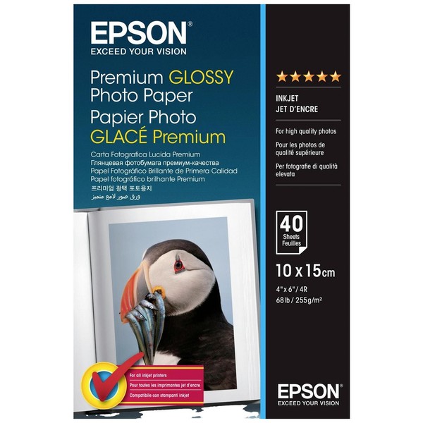 Epson Premium Glossy Photo Paper C13S042153 Fotopapier 10 X 15 Cm 255 G/M² 40...-image