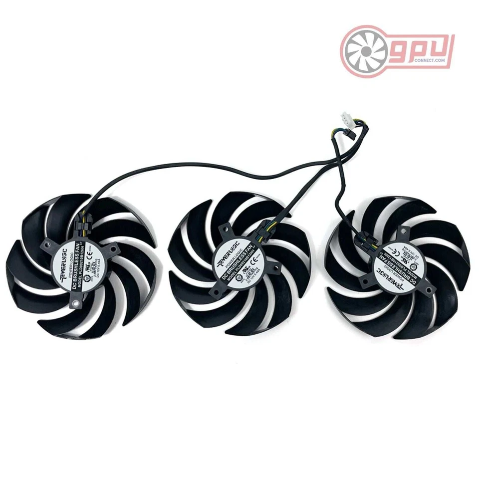 MSI 3060 3070 3080 3090 Ti RTX GAMING X TRIO - Replacement GPU Cooler Fan Set - Image 2 of 3