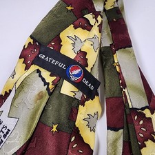 Grateful Dead 100% silk tie Miracle Ticket Second Set Made In USA Bear