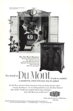 1950 DuMont Televsion: Hanover Hepplewhite Console Vintage Print Ad