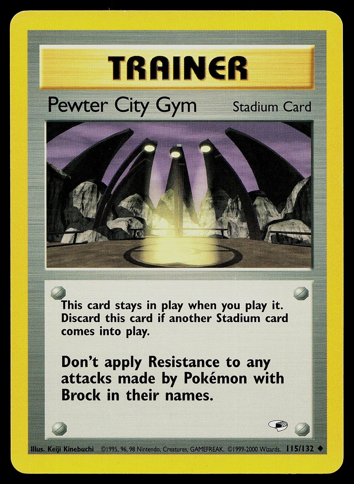 Pokemon Card Gym Heroes Pewter City Gym 115/132 Uncommon