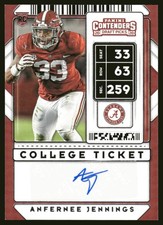 2020 Panini Contenders Draft Picks #202 Anfernee Jennings NFL Football