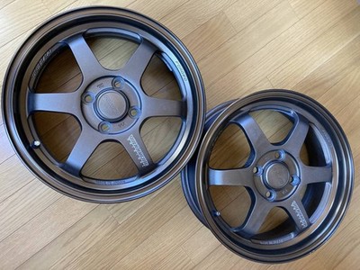 JDM RAYS VOLK RACING ORIGINAL FORGED TE37 KCR BR 15x5.5J 4H PCD100 OFF No Tires