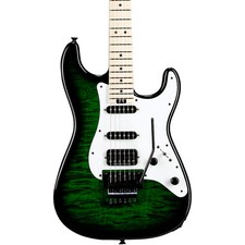 Jackson USA Signature Adrian Smith San Dimas DKQM Guitar Transparent Green Burst