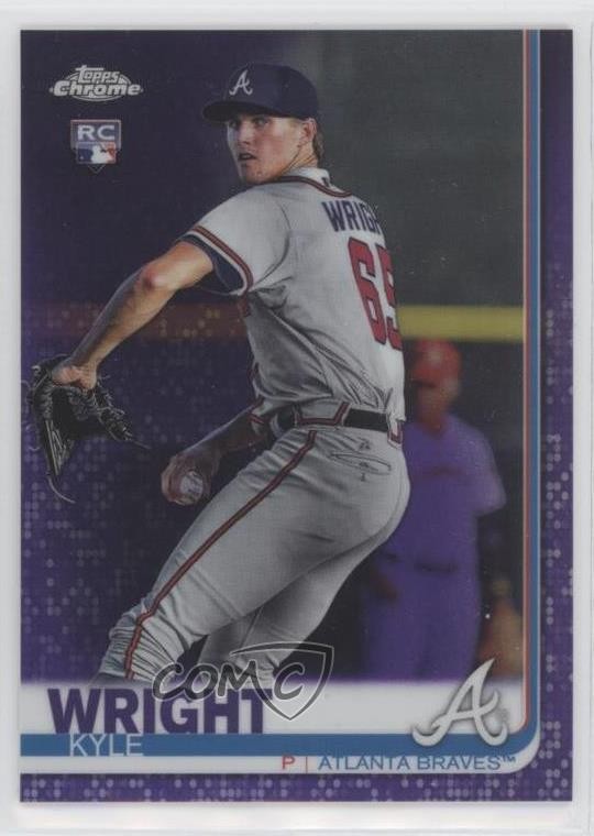 2019 Topps Chrome Purple Refractor 85/299 Kyle Wright #120 x0z