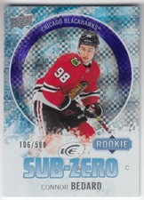 2023-24 Upper Deck Ice Sub Zero Subzero Rookies CONNOR BEDARD #SZ-70 #/599 UD RC