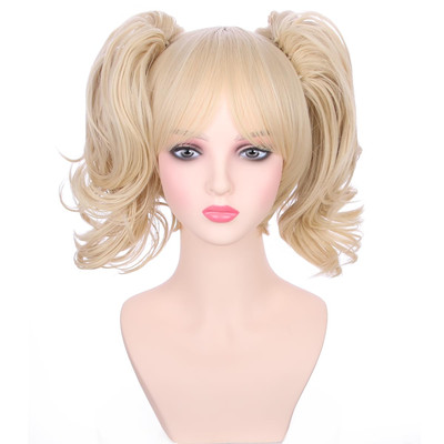 Blonde Wig for Kids Girls Short Blonde Ponytail Wig for Child