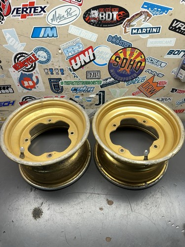 10" OEM Front Gold Aluminum Wheels 4x156 OEM Yamaha Yfz Raptor Warrior