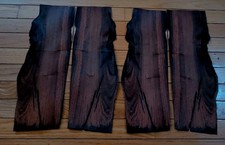 4 pieces of rosewood wood veneer 16 3/4" x 5" each raw cracks 1/42"