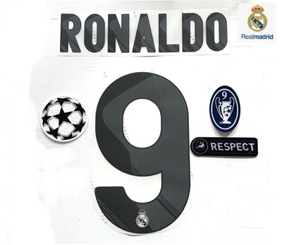 Real Madrid RONALDO #9 Name print and number 2009/10 + UCL patch