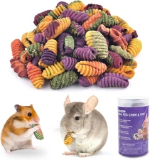 ERKOON Chinchilla Treats, Chew Toys for Teeth for Rabbit Guinea Pig Gerbil Rat D