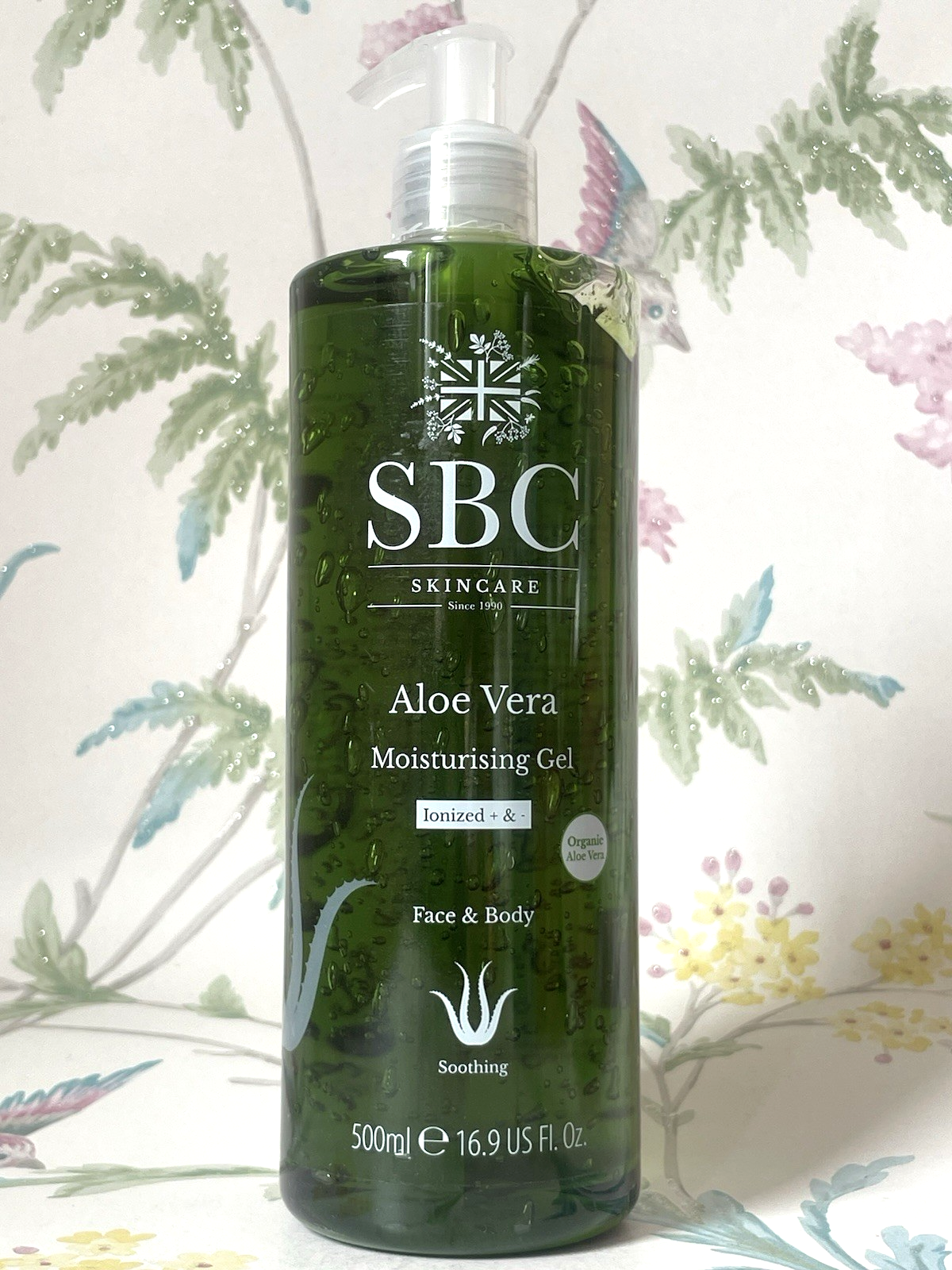 SBC Aloe Vera Moisturising Skincare Gel Face & Body Soothing Vegan 500ml Pump
