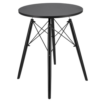 Moderner skandinavischer brauner runder Tisch für Wohnzimmer, Esszimmer, Küche