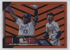 2023 Update Veteran Combos Orange & Black Foil Salvador Perez Bobby Witt Jr 0m37