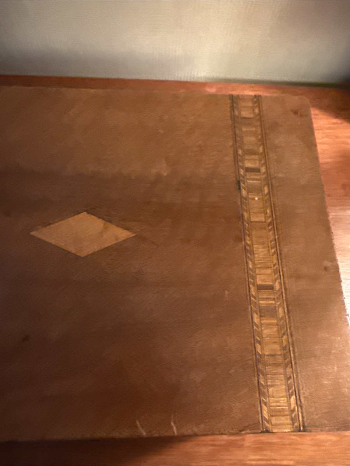 Antique 19th Century Inlaid Walnut Marquetry Box Victorian Jewellery Writing