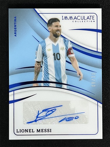 2024-25 Panini Immaculate Collection Lionel Messi #IA-LM Blue Auto Argentina /10