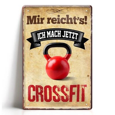 Blechschild 20x30cm Mir Reichts Kettlebell Functional Fitness Training Crossfit