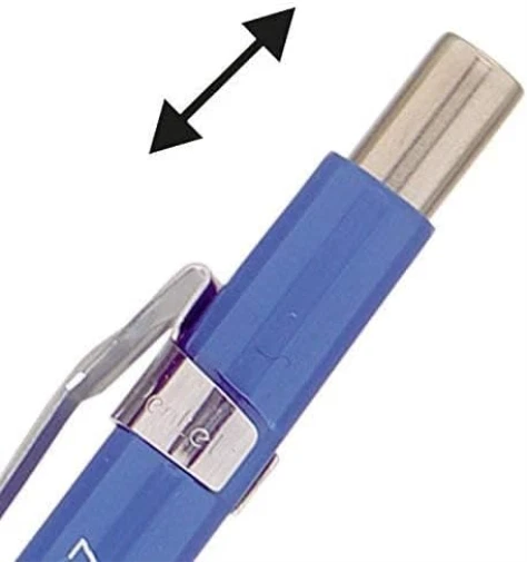 Lápis mecânico Pentel P200 Series 0,7 mm chumbo, 1 pacote de 12 lápis, azul - Imagem 2 de 4