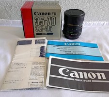 Canon FD 35-70mm F/3.5-4.5MM Zoom Lens Made In Japan Box Cap Included