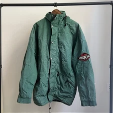 Vintage 80s Quiksilver Green Heavyweight Outdoor Ski Gorpcore Zip Up Jacket