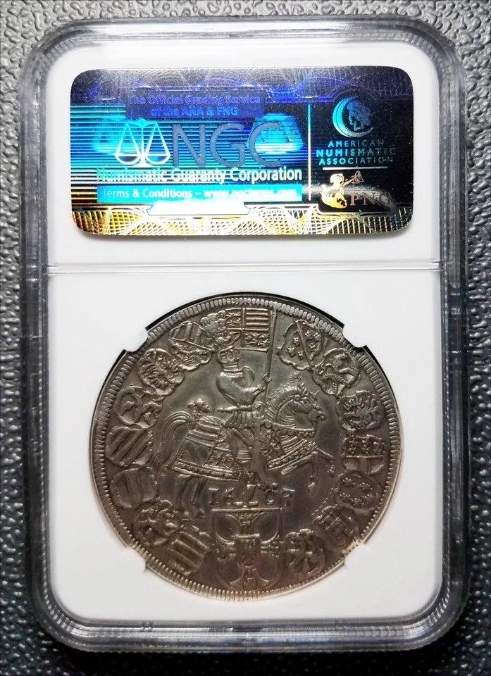 1603 Germany Silver Taler Teutonic Order DAV-5848 XF Details- 422 YEAR OLD COIN! - Image 2 of 4