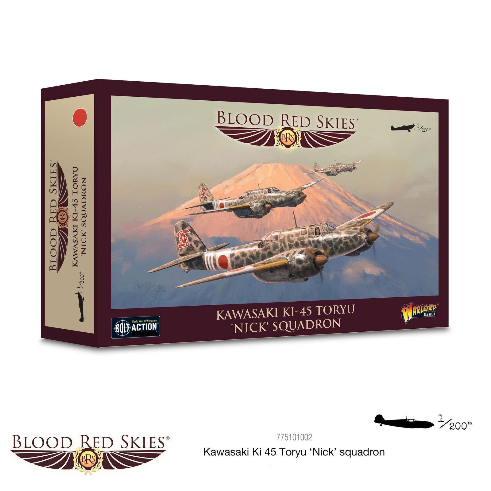 Warlord Games Кроваво-Красные небеса Кавасаки Ки-45 Торю Ник Эскадрилья 9990₽