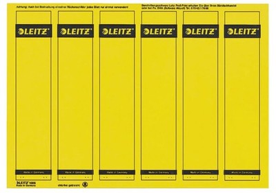 Leitz 1686-20-15 PC-beschriftbare Rückenschilder Papier kurz/schmal 150 Stück ge