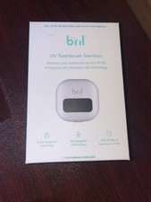Bril UV Toothbrush Sterilizer Kills 99.9 of Bacteria USB Rechargeable Blue NEW