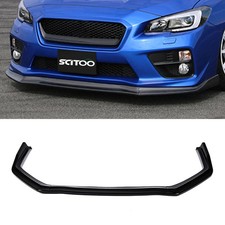3PCS Front Bumper Lip for WRX STI 2015-2020 Glossy Black PP Plastic