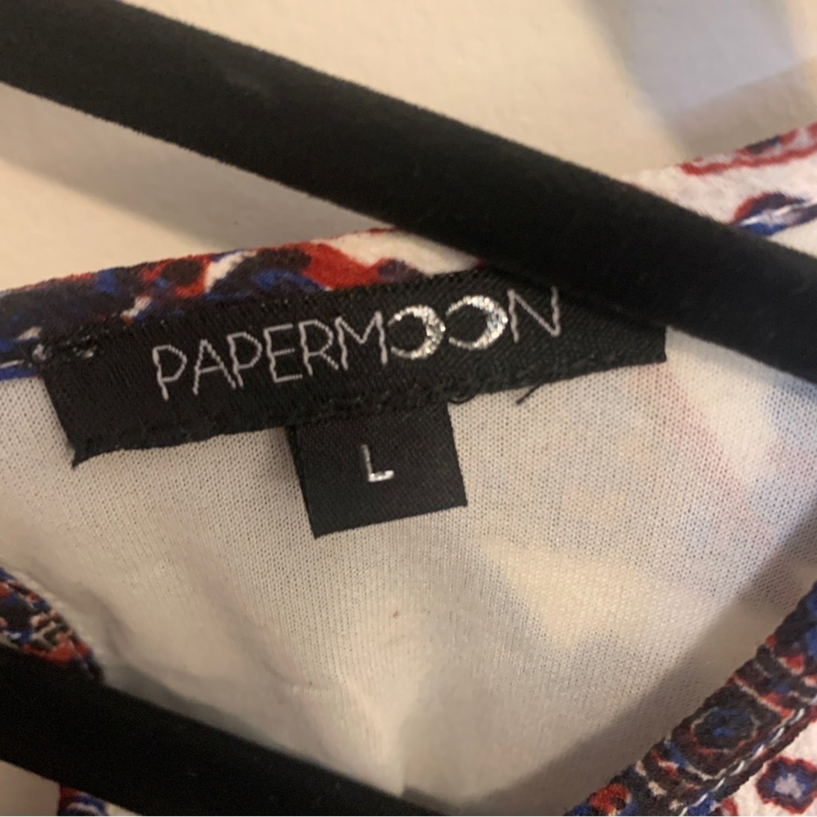 PaperMoon Patterned Cold Shoulder Ruffle Sleeve M… - image 9