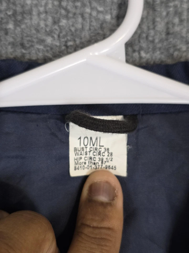 Vintage US Air Force Dress Coat Womens 10 Medium Long Blue Poly Wool Serge AF - Image 2 of 4