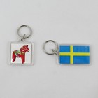 Dala Horse and Sweden Flag Keychain Key Ring Swedish — photo 1