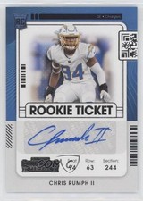 2021 Panini Contenders Rookie Ticket Chris Rumph II #203 Auto 7ae