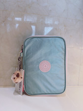 NUEVO CON ETIQUETAS Kipling 100 Bolígrafos Estuche Grande Estuche para Bolígrafos Caja de Cosméticos Mono en Verde Pixie