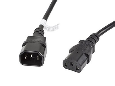 lanberg CA-C13E-11CC-0030-BK IEC 320 C13 Socket to IEC 320 C14 Socket Power Cabl