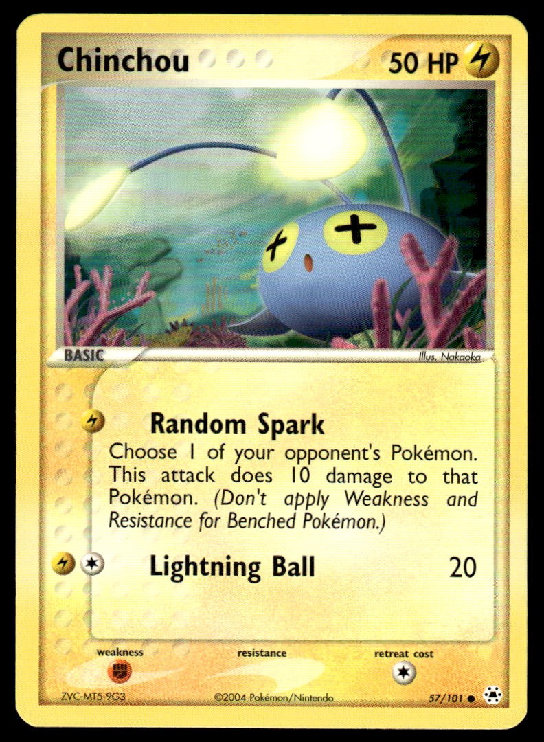 Pokemon TCG Hidden Legends #57/101 Chinchou NM