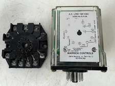 👀WARRICK CONTROLS 11-PIN CONTROL RELAY 120 VAC 4.4 VA 16VMA1A0 W/ BASE RB11-PC