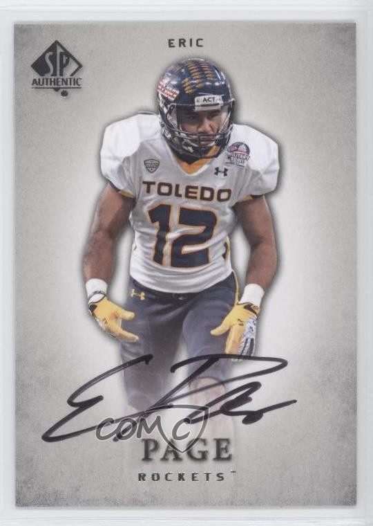 2012 SP Authentic Auto Eric Page #91 Rookie Auto RC 0a9