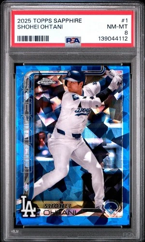2025 Topps Chrome Sapphire SHOHEI OHTANI #1 PSA 8 NM-MT Dodgers