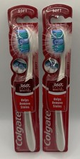 2 x Colgate Optic White 360 Toothbrush, Soft With Whitening Cups