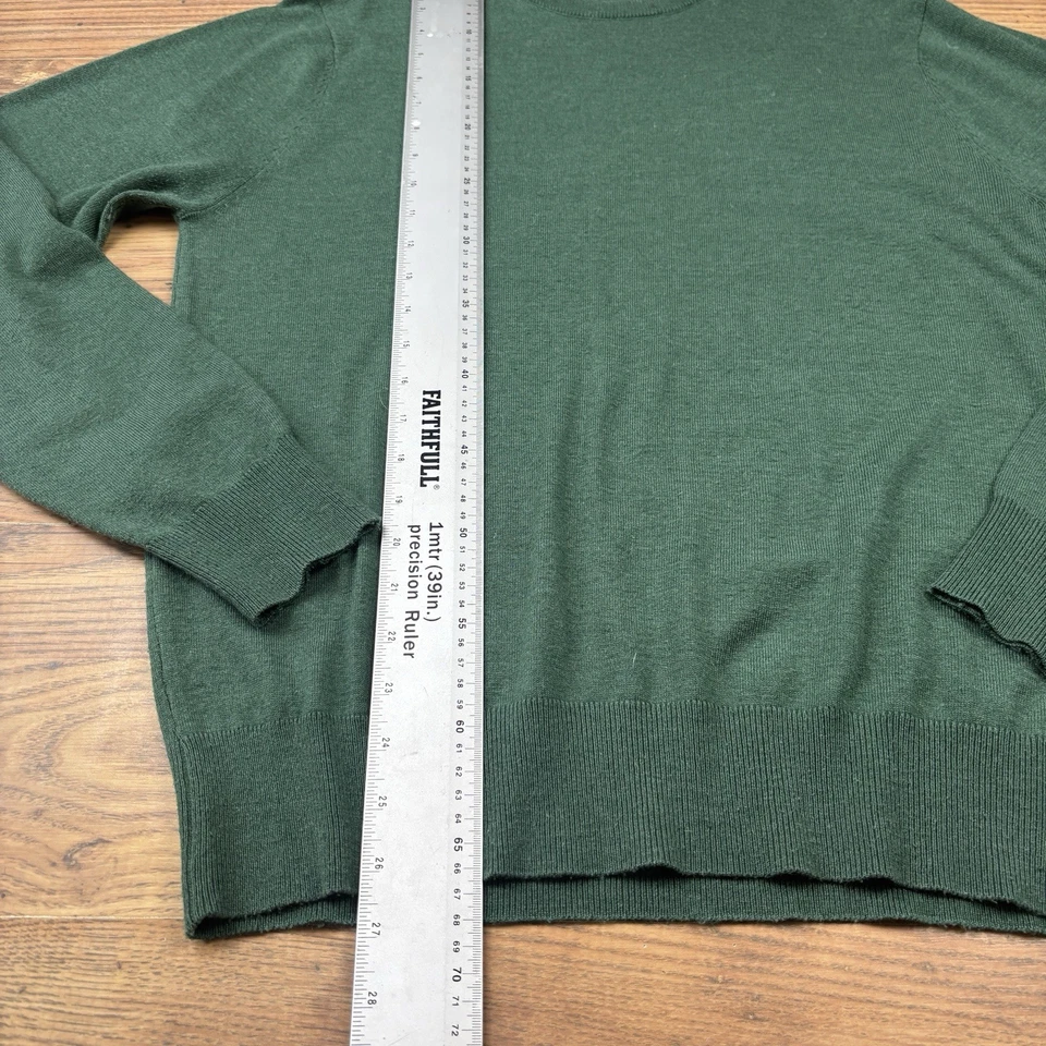Pierre Balmain Wool Cashmere Jumper Green Men’s Size 52 Made in Italy Luxury - Image 4 of 4