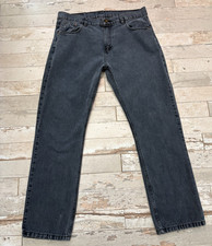 Vintage Levis 501 Jeans Mens Gray Denim Made USA Button Fly Straight Fits 36x29