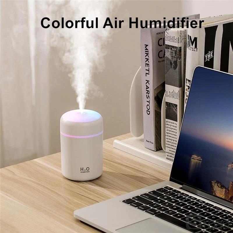 Portable Mini USB Humidifier 300ml Auto Shut-Off Cool Mist For Bedroom Office - Image 3 of 4