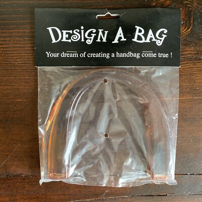 ''Design A Bag'' Acrylic Brown 2 Handles 6'' W X 5 1/2'' Purse Bag Making (R)