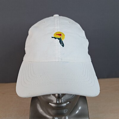 FLORIDA MASTERS SUNCOAST JUNIOR TOUR ADJUSTABLE STRAPBACK BASEBALL HAT/CAP WHITE