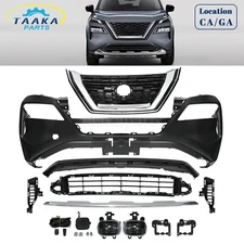 Front Bumper Complete Cover Kit For 2021 2022 2023 Nissan Rogue Grill Fog Light