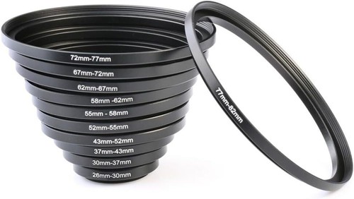 Juego de adaptadores de filtro K&F Concept Step Up Down Ring Set 30-82MM para Canon Nikon Sony - Imagen 10 de 32