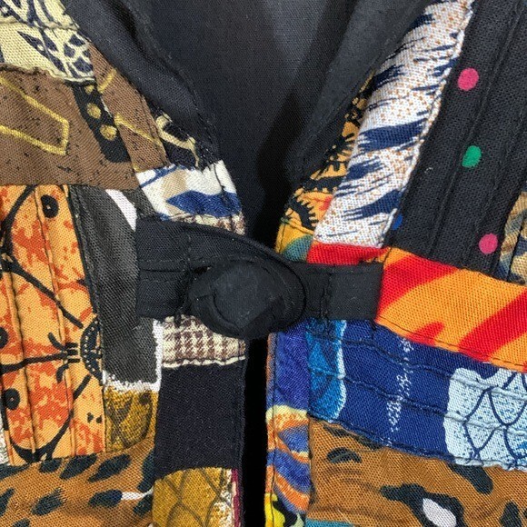 WE BE BOP PATCHWORK MULTICOLOR VTG LINED TOPPER/J… - image 2