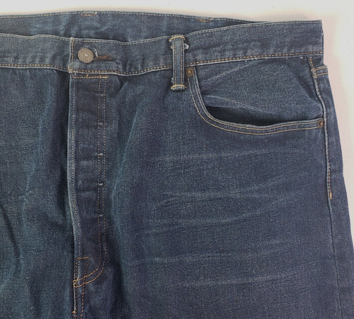 Levi's 501 Men's 42x32 Blue Denim With Button Fly and 5 Pockets Jeans - Picture 7 of 12