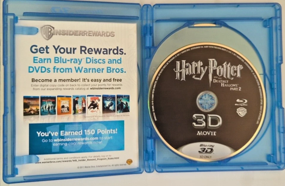 Harry Potter and the Deathly Hallows, Part 2 (3D/Blu-Ray/DVD 4-Disc Set, 2011) - Image 2 of 4